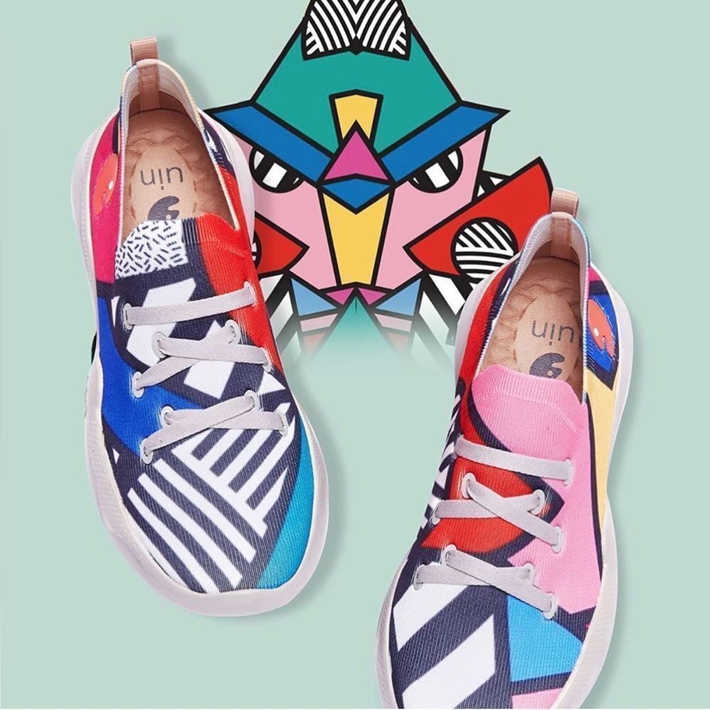 NIB- UIN Colorblock Geometric Women’s Sneakers